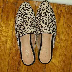 NWOT Halogen leopard mules size 9